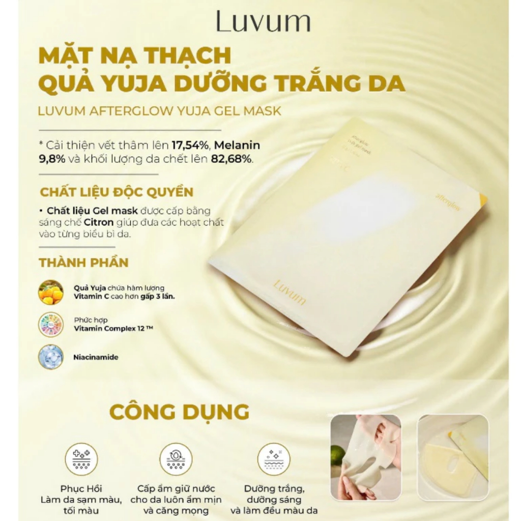 [Lẻ miếng] Mặt Nạ Thạch/Bùn LUVUM Afterglow Yuja/Calming Repair Cica/Aging Phyto Collagen/Pore Reset Mud Gel Mask 33g