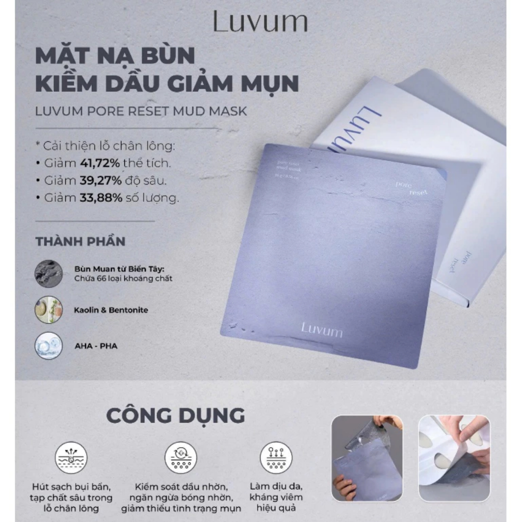 [Lẻ miếng] Mặt Nạ Thạch/Bùn LUVUM Afterglow Yuja/Calming Repair Cica/Aging Phyto Collagen/Pore Reset Mud Gel Mask 33g