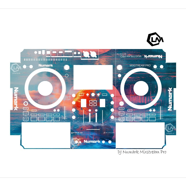 Tấm Dán Skin DJ Numark Mixstream Pro , Skin In Theo Yêu Cầu IB Shop Để Gửi Mẫu