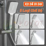 KOYOT Bộ Vòi Hoa Sen 4 Nút Thiết Kế Phím Đàn Piano Xám 4 Trong 1 Đứng Hình Vuông  Cổng Nước Vào ở Bên Hông Sen Tắm Tăng — ảnh 4