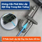 KOYOT Bộ Vòi Hoa Sen 4 Nút Thiết Kế Phím Đàn Piano Xám 4 Trong 1 Đứng Hình Vuông  Cổng Nước Vào ở Bên Hông Sen Tắm Tăng — ảnh 6