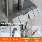 KOYOT Bộ Vòi Hoa Sen 4 Nút Thiết Kế Phím Đàn Piano Xám 4 Trong 1 Đứng Hình Vuông  Cổng Nước Vào ở Bên Hông Sen Tắm Tăng — ảnh 2