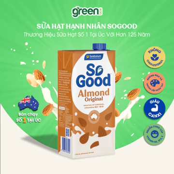 Sữa hạt Hạnh Nhân và Yến Mạch SOGOOD thương hiệu sữa hạt số 1 tại Úc với hơn 125 năm