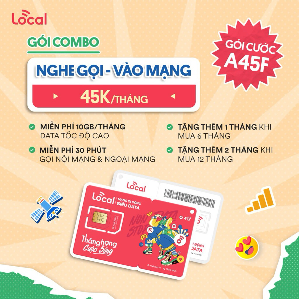 Sim Local Data 4G 5G A45F A68D A69S A79S A89D A89F A119S có Esim miễn ...