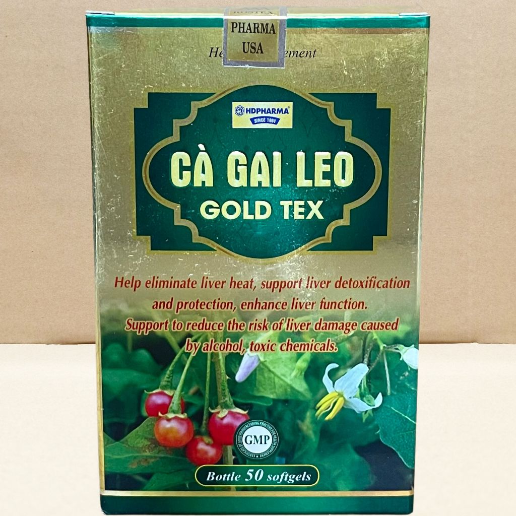 Combo 5 Hộp Cà Gai Leo Gold Tex Vàng Chai - Rostex - Hải Dương - Vitamin Chữa Lành