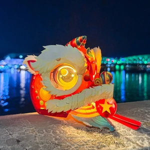 Lồng Đèn Trung Thu 2026 "Lân ngọc trông Trăng" Xếp Gọn Ký Ức Tuổi Thơ - TAYTA