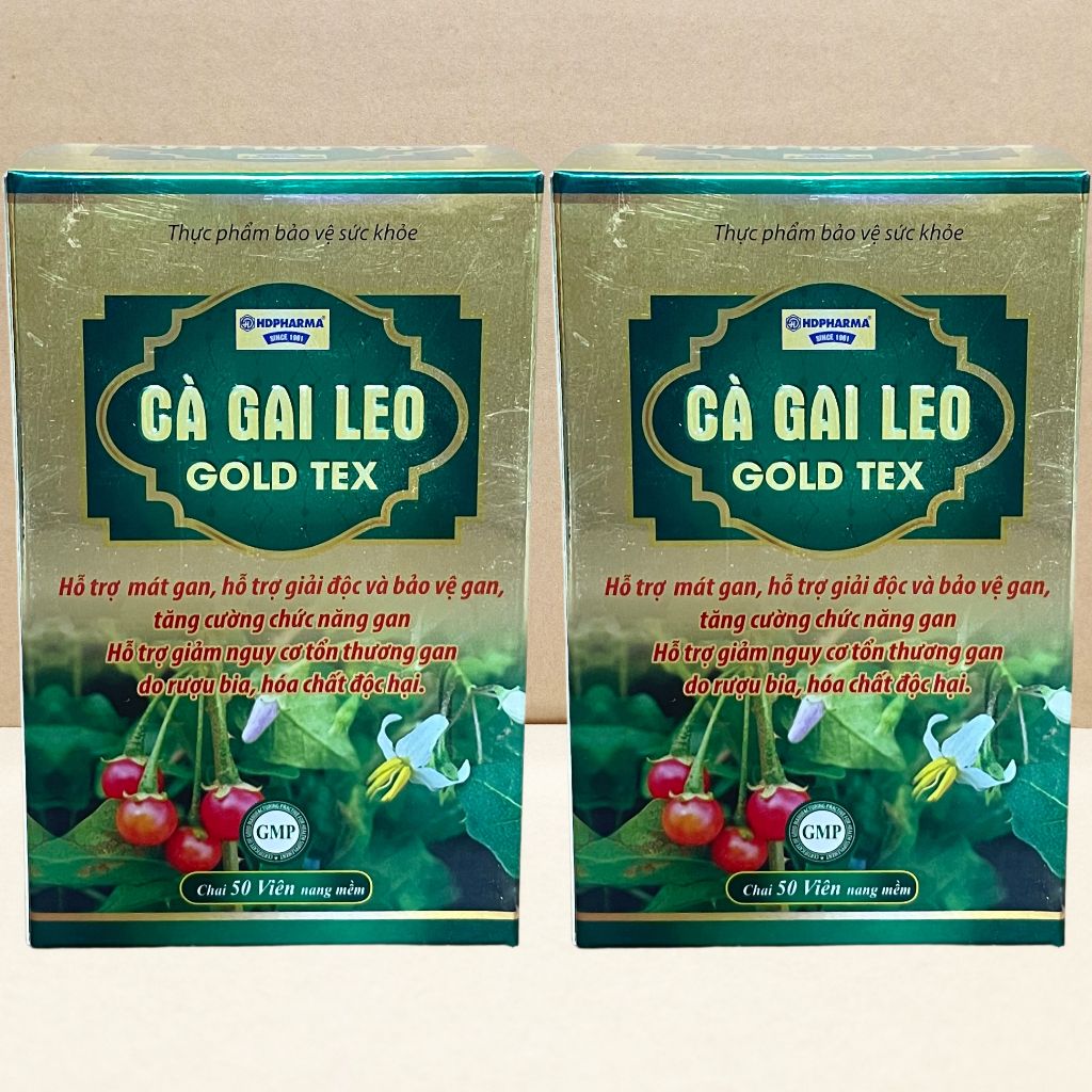Combo 2 Hộp Cà Gai Leo Gold Tex Vàng Chai - Rostex - Hải Dương - Vitamin Chữa Lành