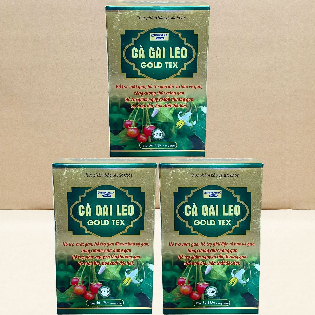 Combo 3 Hộp Cà Gai Leo Gold Tex Vàng Chai - Rostex - Hải Dương - Vitamin Chữa Lành