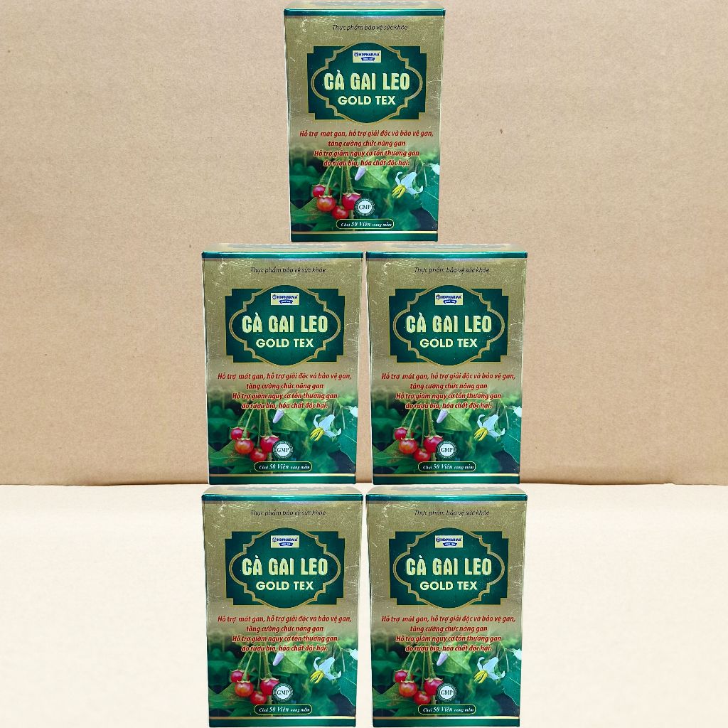Combo 5 Hộp Cà Gai Leo Gold Tex Vàng Chai - Rostex - Hải Dương - Vitamin Chữa Lành