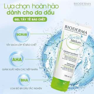 [HÀNG CÔNG TY] Gel tẩy tế bào chết làm sáng mịn da Bioderma Sebium Gel Gommant (100ml)