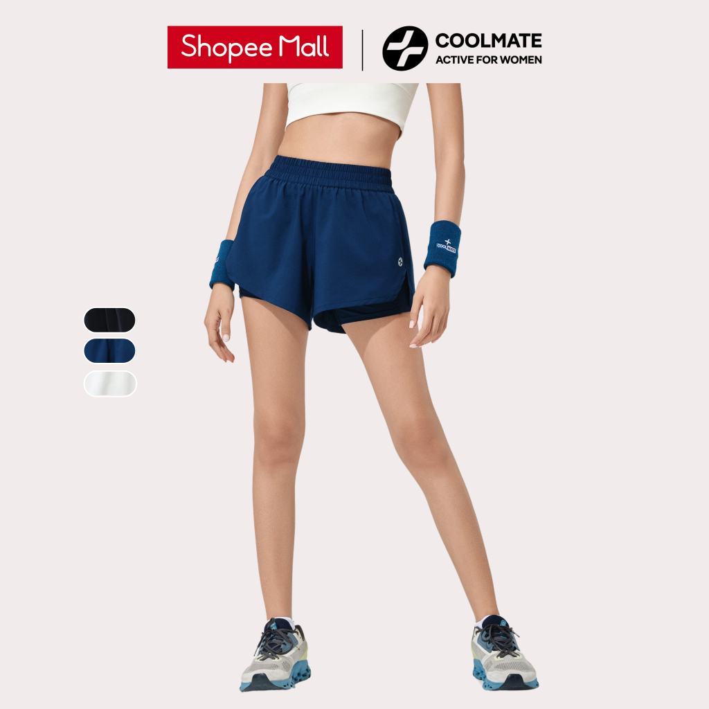 Quần shorts thể thao nữ chạy bộ 2 lớp 3.5 inch Core Shorts co giãn, thoáng khí - Coolmate Active Women