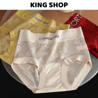 Combo 5 Quần Lót Nữ Ren Lưới Hoa Cạp Lưng Cao Tôn Dáng, Quần Chip Mềm Mát Chống Hằn King Shop L-1268