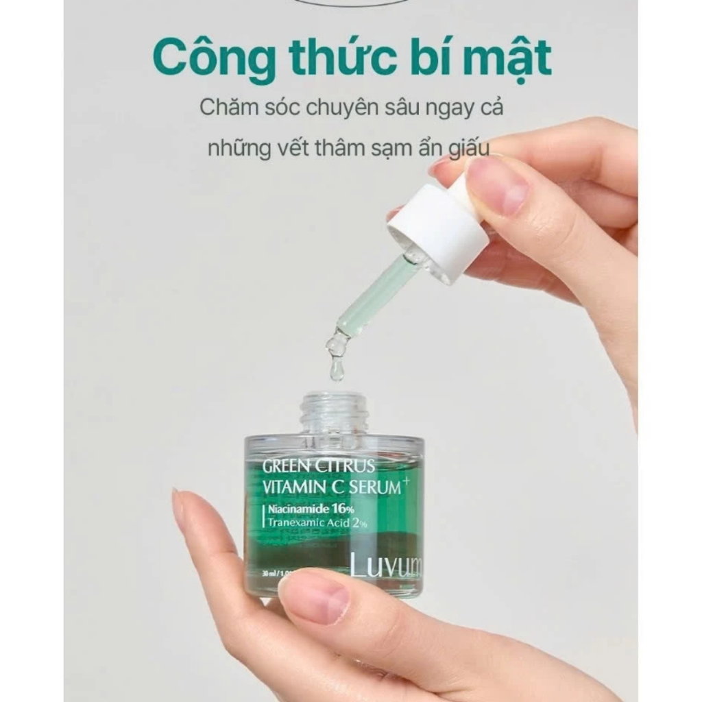 Tinh Chất Dưỡng Trắng Luvum Green Citrus Vitamin C+ Niacinamide 16% Tranexamic 2% Serum - 30ml
