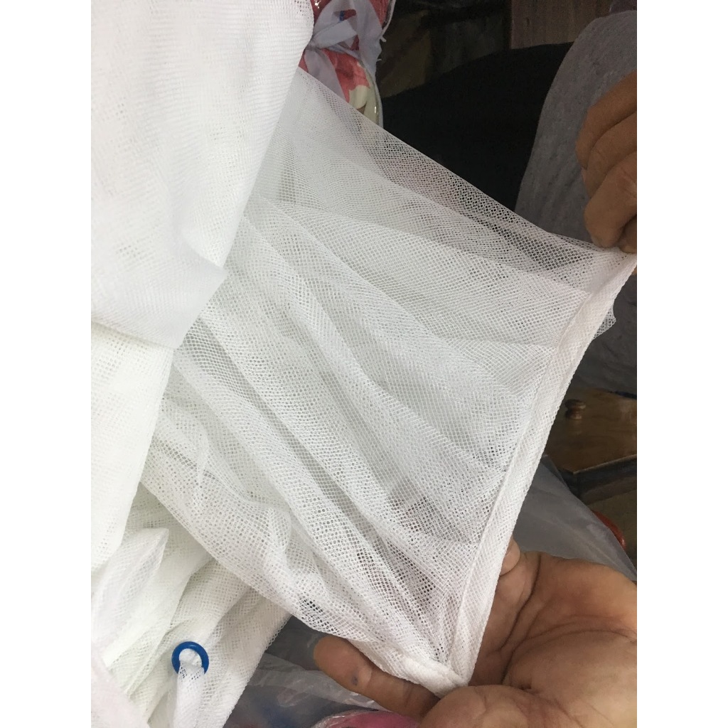 Mùng trắng Việt Nam, Cao 2m, Xếp Ly To, nhiều kích thước, may kĩ, thoáng, may mùng theo yêu cầu