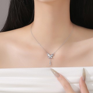 Dây Chuyền Hồ Điệp Bạc Ý Dành Cho Nữ Cao Cấp| Vòng Cổ Đính Đá | Phong Cách Hàn Quốc | Bảo Hành Mãi Mãi | VC9045 JULI