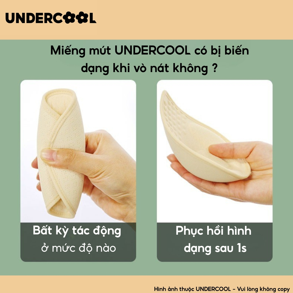 Đôi Đệm Mút Áo Bra UNDERCOOL Hình Tim Dày 4cm Nâng Độn Ngực Cúp Tròn Căng Tròn Tự Nhiên – Mút Lót Áo Ngực DT28