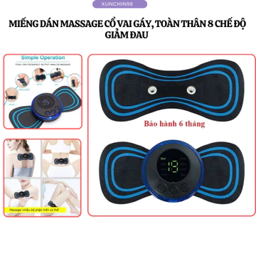 [massage] Máy Massage Xung Điện Toàn Thân, Miếng Dán Masage Mini, Máy Massage Cổ Vai Gáy, Massage Cổ Xung Điện