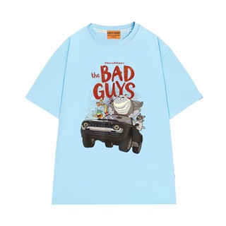 Áo Thun The Bad Guys NGỐ TEE Mr Shark Lái Xe Chạy Trốn Vải Cotton 75 Mềm Mịn Thoáng Mát