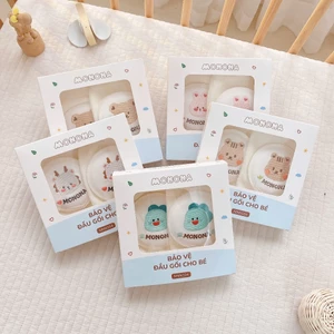 Bảo vệ đầu gối cao cấp Monona cotton mềm mại thiết kế ôm bo cứng họa tiết xinh xắn