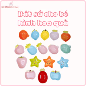 Bát ăn dặm cho bé hình hoa quả động vật cute đáng yêu dung tích 30- 350ml chất liệu gốm sứ cao cấp Minababyvn
