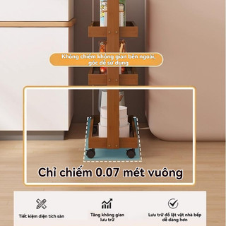 Kệ để đồ đa năng có bánh xe cho gia đình Kệ xe đẩy bánh xe Tiện Lợi kệ nhà bếp Kệ đựng đồ ăn nhẹ