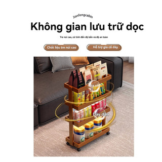 Kệ để đồ đa năng có bánh xe cho gia đình Kệ xe đẩy bánh xe Tiện Lợi kệ nhà bếp Kệ đựng đồ ăn nhẹ