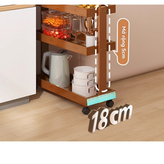 Kệ để đồ đa năng có bánh xe cho gia đình Kệ xe đẩy bánh xe Tiện Lợi kệ nhà bếp Kệ đựng đồ ăn nhẹ