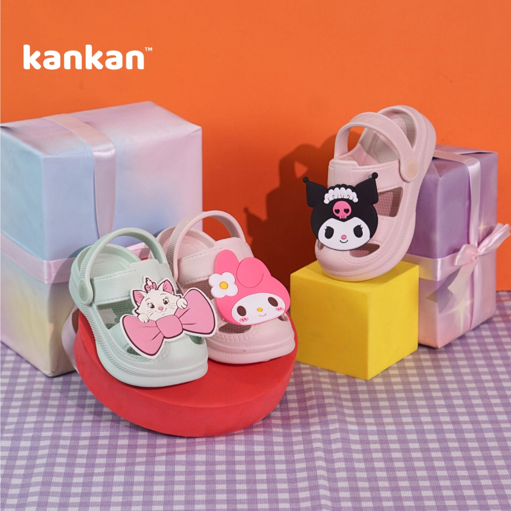 Dép Giọ Cho Bé Gái KanKanStore Sandal Có Quai Cho Bé Từ 1-5 Tuổi Êm Chân Kuromi Melody Labubu  KA41