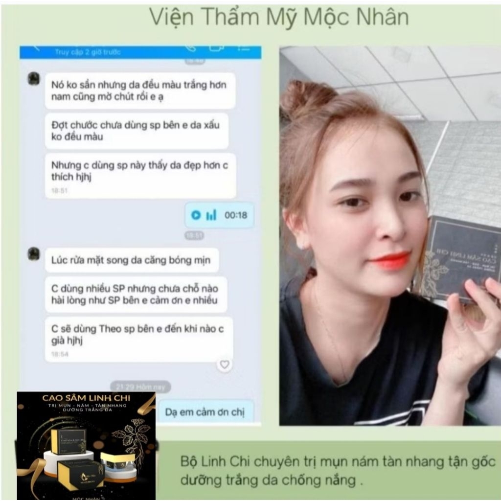 Chính Hãng Kem Cao Sâm Mộc Nhân T ái Tạo Loại Bỏ Mụn Nám Lổ chân lông to da ko đều màu
