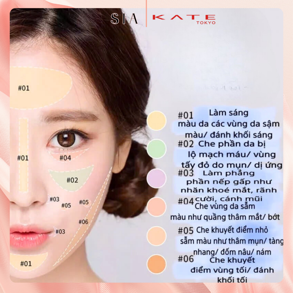 Cây che khuyết điểm Kanebo Kate Stick Concealer che khuyết điểm mụn quầng thâm nám vùng da đỏ
