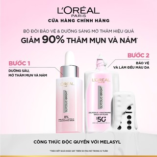 Sữa chống nắng phổ rộng mỏng nhẹ bảo vệ da và dưỡng sáng mờ thâm nám Glycolic Bright Anti-Dark Spot L’Oréal Paris 50ml