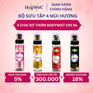 Combo 4 Chai Xịt Thơm Bodymist 105 ML/Chai - Nước Hoa Dành Cho Nam Nữ (Thương Hiệu HygienC Plus)