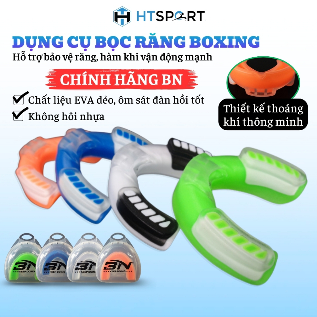Dụng Cụ Bọc Răng Boxing, Bịt Răng Bảo Vệ Hàm Khi Chơi  MMA Đấm Bốc Quyền Anh BN Cao Cấp Chính Hãng