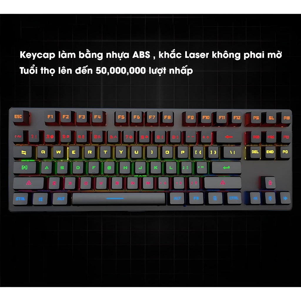 Bàn phím cơ Gaming K550  V4 Blue Switch - Hot-swap , LED Rainbow , chống nước