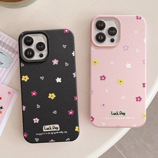 Ốp Lưng iPhone TPU Hoạ Tiết Da Mềm Hoa May Mắn Chống Sốc, Chống Bẩn - iP X/XS/11/12/13/14/15/16/17/Plus/Pro/Max/Air