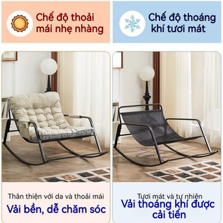 Panda ghế bập bênh thư đệm dày phòng khách ban công chống gỉ chống thấm nước chống nắng