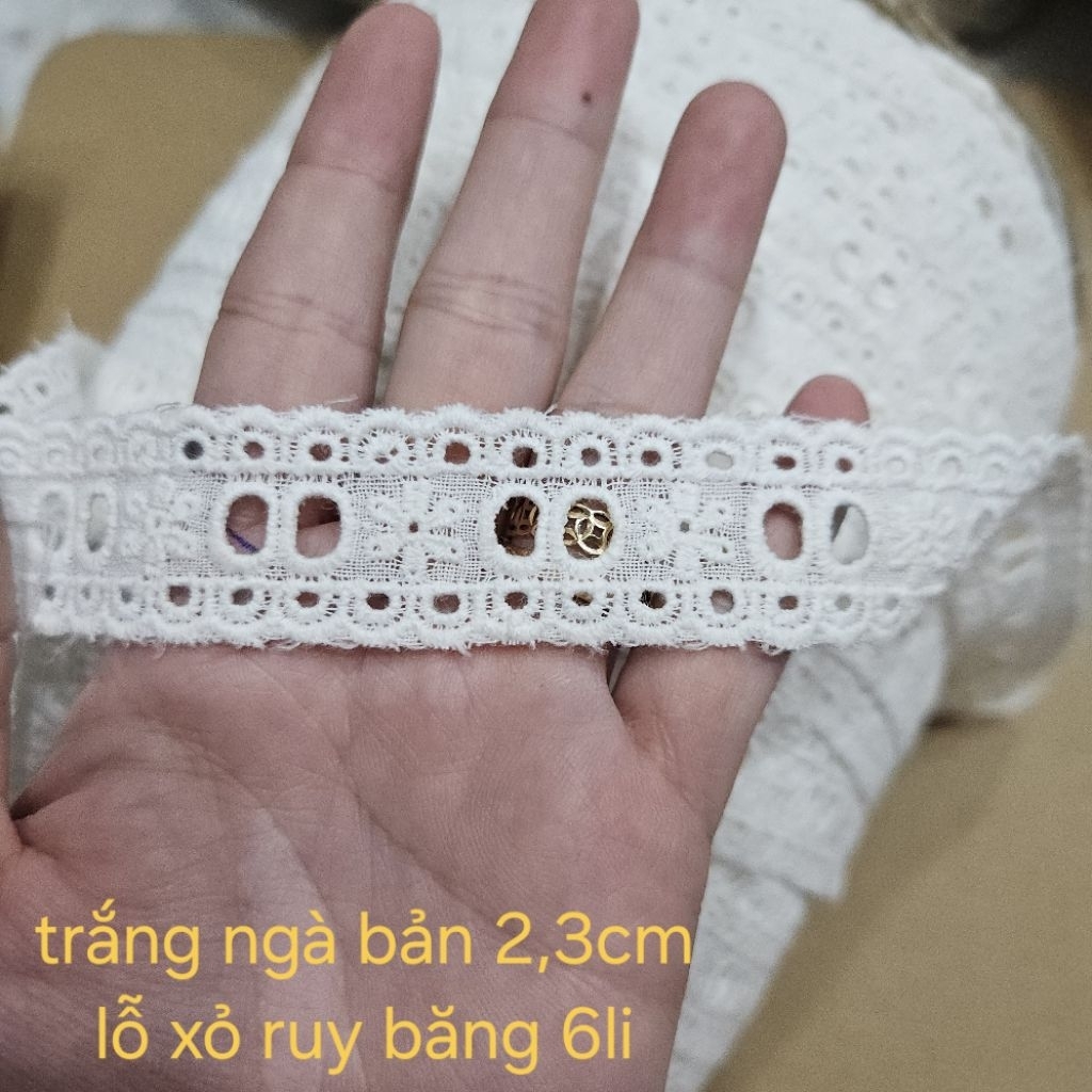 Trắng ngà bản 2,3cm