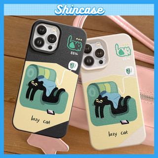Ốp Lưng iPhone TPU Hoạ Tiết Da Mềm Lazy Cat Chống Sốc, Chống Bẩn Cao Cấp - iP X/XS/11/12/13/14/15/16/17/Plus/Pro/Max/Air