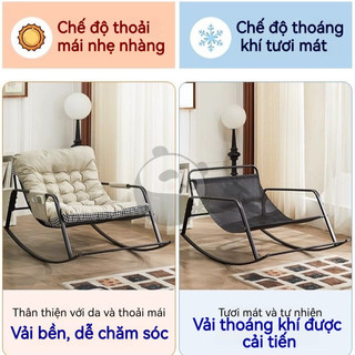 Ghế Bập Bênh Thư Giãn Ghế Lười Sofa Đọc Sách Đệm Êm Ghế Ban Công Phòng Khách Phong Cách Bắc Âu