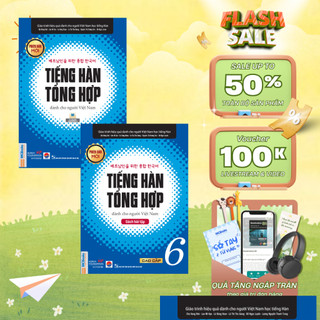 Sách - Combo Tiếng Hàn Tổng Hợp cao cấp 6 sách bài học và bài tập (đen trắng) - MCBooks Chính Hãng