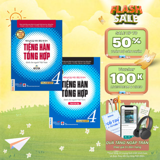 Sách - Combo Tiếng Hàn Tổng Hợp Trung Cấp 4 sách bài học và bài tập ( bản màu ) - MCBooks Chính Hãng