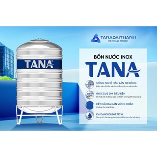 [GIAO MIỀN BẮC] Bồn nước inox Tân Á Đứng (500D, 1000D, 1500D, 2000D), Sus 304 - Chính hãng, Bảo hành 12 năm