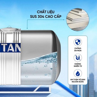 [GIAO MIỀN BẮC] Bồn nước inox Tân Á Ngang 500N 1000N 1500N 2000N Sus 304 - Chính hãng, Bảo hành 12 năm