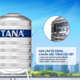[GIAO MIỀN BẮC] Bồn nước inox Tân Á Đứng (500D, 1000D, 1500D, 2000D), Sus 304 - Chính hãng, Bảo hành 12 năm
