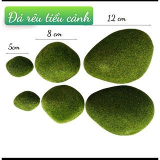 Đá rêu giả -bộ 6 viên đá rêu tiểu cảnh, trang trí gốc cây, derco tiểu cảnh xinh