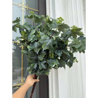🍃 Cành lá dâu giả decor treo tường, trang trí tiểu cảnh