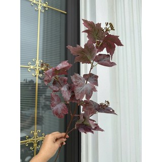 🍃 Cành lá dâu giả decor treo tường, trang trí tiểu cảnh