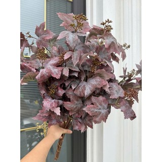 🍃 Cành lá dâu giả decor treo tường, trang trí tiểu cảnh