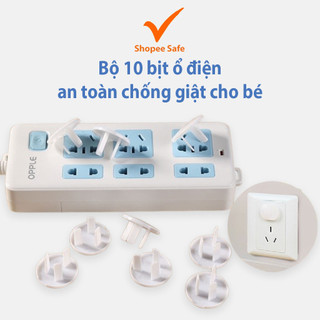Bộ 10 bịt ổ điện an toàn chống giật cho bé bảo vệ hiệu quả dễ sử dụng #A125