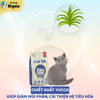 Thức Ăn Hạt Cho Mèo Cat TA Vị Gà Tây Cá Ngừ Gói 360g Công Nghệ Hàn Quốc Hạt Trái Tim